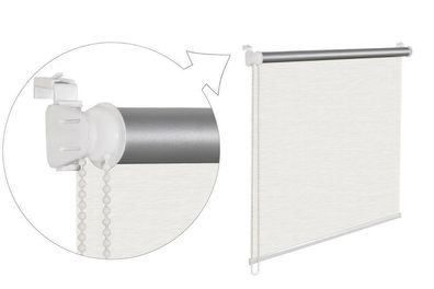 Thermorollo Verdunklungsrollo 90x150 cm natur Fensterrollo mit Thermobeschich...