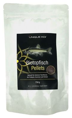 Unique Koi Biotopfisch Pellets 1,50 kg Ø 1.2 - 1.4 mm | BiotopfischFutter Fischfutter