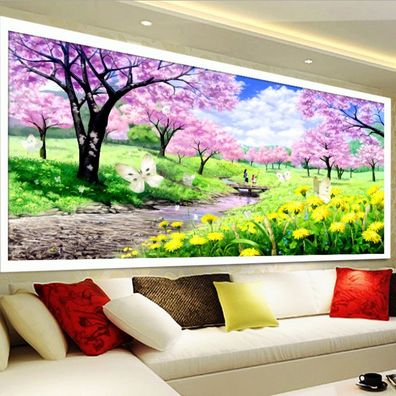 120 * 60Cm Diamond Painting Full Diamant Kreuzstich Stickerei Malerei Landschaft O