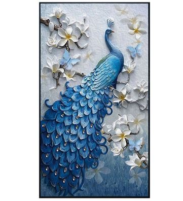 Blauer Pfau Diamond Painting 5D Diamant Diy Kreuzstich Stickerei Dekoration Be