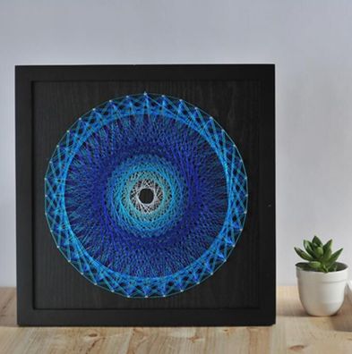 Vogelnest Geometrisches String Art Bild Mit Nägeln Fér Frau Mann Anfänger Diy