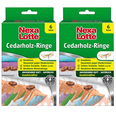2 x NEXA LOTTE® Cedarholz-Ringe, 6 Stück