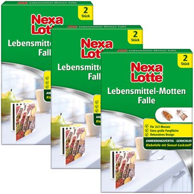 3 x NEXA LOTTE® Lebensmittel-Motten Falle, 2 Stück