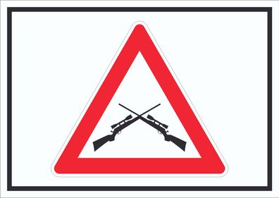 Achtung Schusswaffengebrauch Schild Symbol