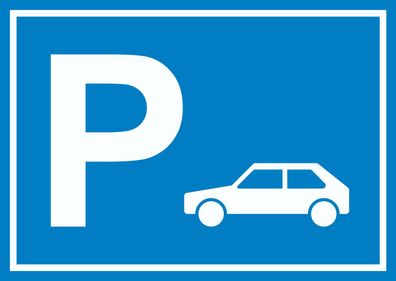 Auto PKW Parkplatz Schild waagerecht