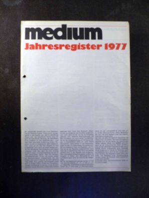 Medium - Zeitschrift für Fernsehen, Film - Jahresregister/1976 - Sachregister