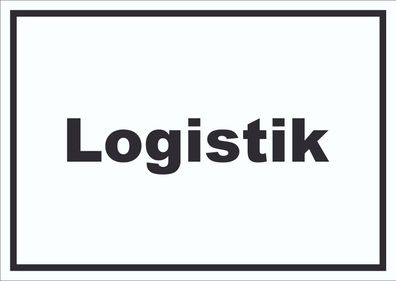 Logistik Schild mit Text Transport Versand waagerecht
