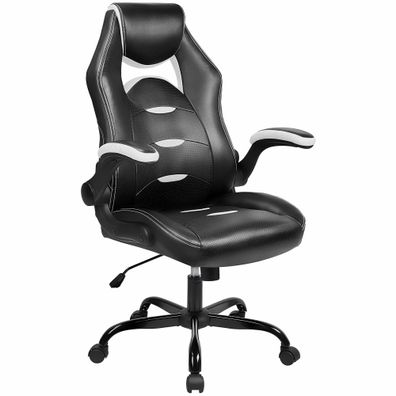 Drehstuhl ergonomischer Gaming-Stuhl mit klappbaren Armlehnen Bürostuhl Chefsessel