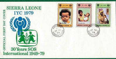 FDC Sierra Leone Internationales Jahr des Kindes: 30 Jahre SOS Kinderdörfer