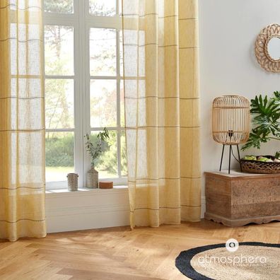 Gardine für Wohnzimmer mit Ösen INDI, 140 x 240 cm