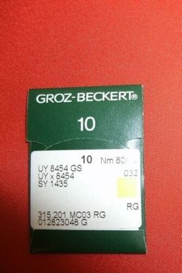 Groz-Beckert Flachkolbennadlen System UY 8454 GS Nm 80