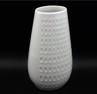 Winterling Porzellan Vase 20 cm weiß Relief - Vintage #Z2