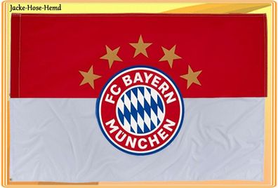 Fahne Hissfahne FC Bayern München 5 Sterne