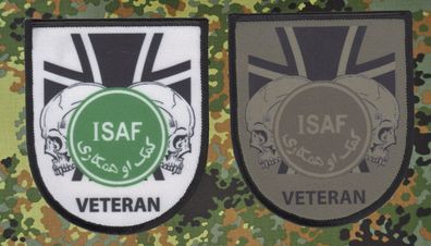 ISAF Veteran Wappen Aufnäher/ Patch Bundeswehr/ Reservist/ Einsatz/ Afghanistan