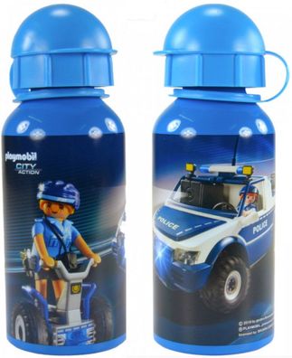 Playmobil Trinkflasche Police 400 ml Aluminium Sportflasche Polizei City Action