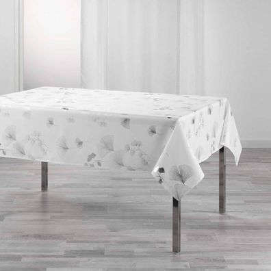 Tischdecke rechteckig BLOOMY, 150 x 240 cm, weiß