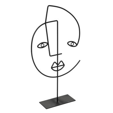 Dekoobjekt Gesicht aus Metall FACE ARTY, 38 cm