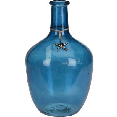 Vase aus Glas, maritimes Motiv