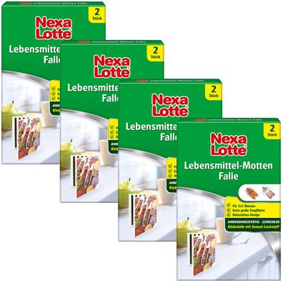 4 x NEXA LOTTE® Lebensmittel-Motten Falle, 2 Stück