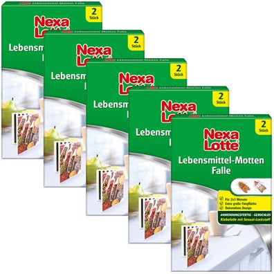 5 x NEXA LOTTE® Lebensmittel-Motten Falle, 2 Stück