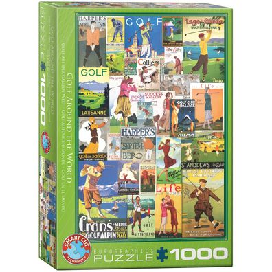 EuroGraphics 6000-0933 Golf auf der ganzen Welt 1000 Teile Puzzle