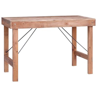vidaXL Esstisch 120x60x80 cm Altholz Massiv