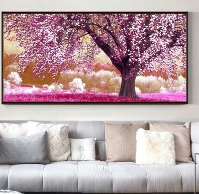 Diamond Painting Full Diamant Kreuzstich Stickerei Malerei Modern 120 * 50Cm Lila