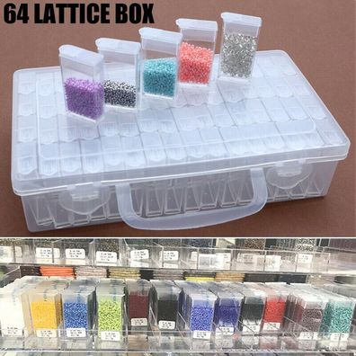 64 Aufkleber 5D Diy Diamond Painting Kit Aufbewahrungsbox Zubehör Flaschen Sets