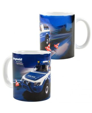 Playmobil Tasse Police ca 320 ml Keramik Mug Becher Kaffeetasse Kabatasse