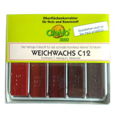 CleHo Weichwachs C12 Holzreparatur Pack div. Farben wählbar Ahorn Buche Eiche.. - Far