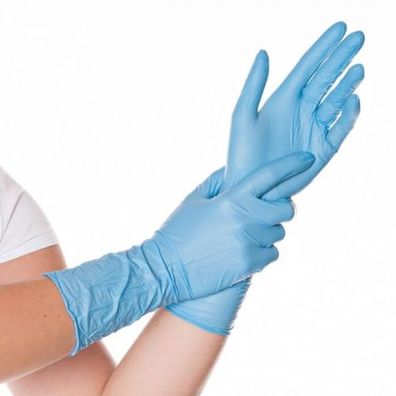 Hygostar Nitril-Handschuhe "Safe Long" Blau | 100 Stück