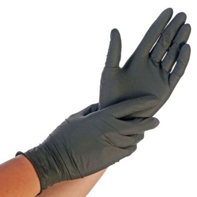 Hygonorm Nitril-Handschuhe "Safe Fit" Schwarz | 200 Stück
