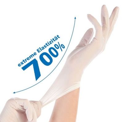 Hygostar Nitril-Handschuhe "Safe Super Stretch" Weiß | 100 Stück