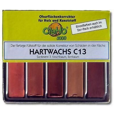 CleHo Hartwachs C13 Holzreparatur Pack div. Farben wählbar Ahorn Buche Eiche...