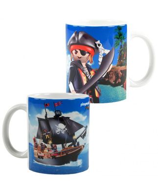 Playmobil Tasse Pirates ca 320 ml Keramik Mug Becher Kaffeetasse Kabatasse