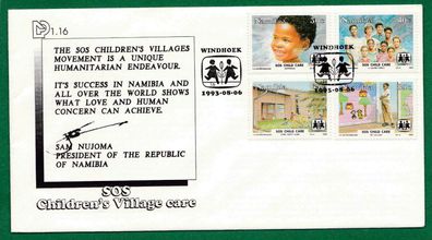 FDC Namibia SOS Kinderdörfer 06.08.1993
