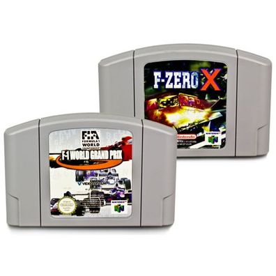 2 N64 SPIELE F1 WORLD GRAND PRIX 1 + F-ZERO X - klein