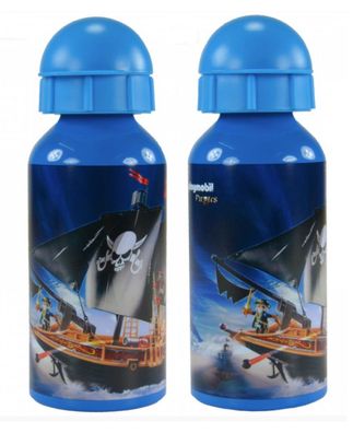 Playmobil Trinkflasche Pirates 400 ml Aluminium Sportflasche Piraten