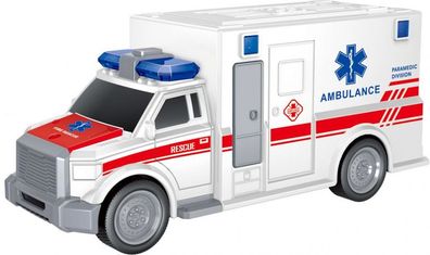 Krankenwagen City Rescue Junior 1,5V Reibung 1:20 Weiß