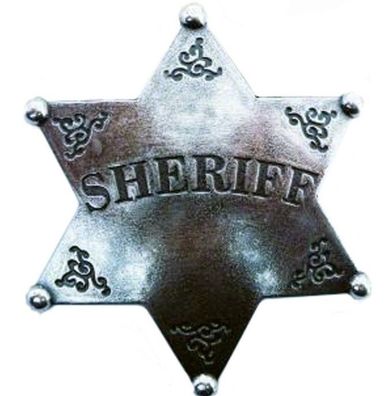 Western Sheriffstern aus Metallguß