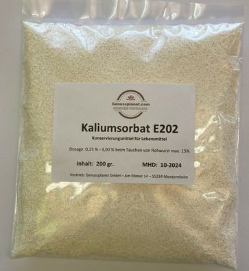 Kaliumsorbat 200gr Sorbinsäure E202 Kalium sorbat Konservierungsmittel