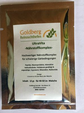 Goldberg UltraVita 12g Hefenährstoffkomplex f 40-50 L Most oder Maische Gärsalz