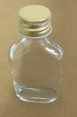 10 Stück Taschenflasche, Glasflasche 20 ml mit Schraubverschluss