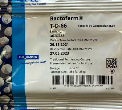 Bactoferm Starterkultur | Typ T-D-66 Btl. 25 g für Rohwurst | Wurstherstellung