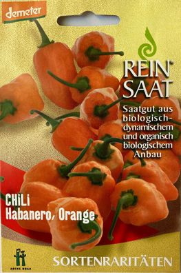 Habanero Orange - Saatgut - Samen - Demeter - aus biologischem Anbau Rarität