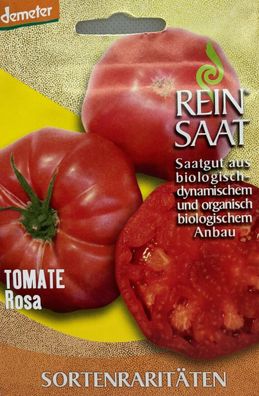 Tomate Rosa Sortenrarität - Saatgut - Samen - Demeter - aus biologischem Anbau
