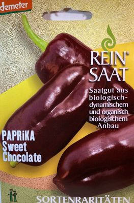 Paprika Sweet Chocolate - Samen - Demeter Saatgut - aus biologischem Anbau Bio