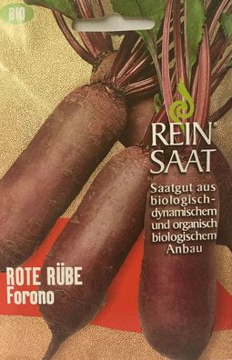 Rote Rübe Forono Saatgut - Samen - Bio - aus biologischem Anbau Dünger Reinsaat