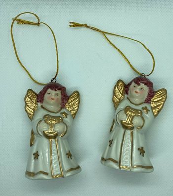 2 Engel mit Glöckchen - Weihnachtsdeko - Weihnachtsbaum - Deko Weihnachten