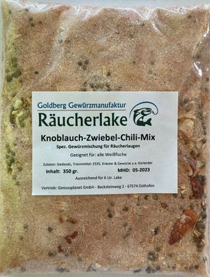 Räucherlauge Knoblauch-Zwiebel-Chili Mix 350gr Räucherlake Lauge für Weißfische